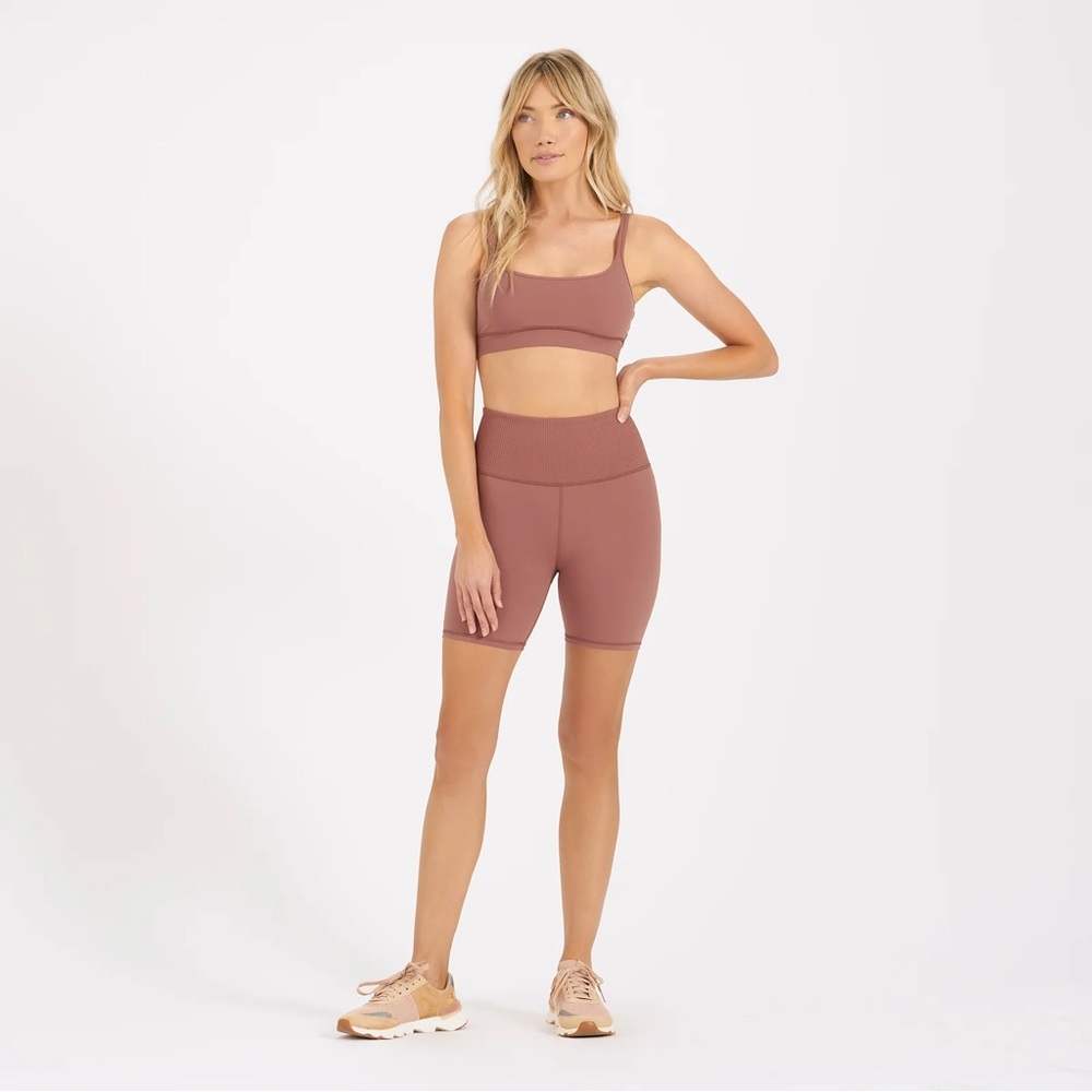 Vuori Ribbed Studio Shorts Terracotta Size Large